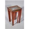 Image 3 : A Chinese Painted Wood and Glass Nest of Tables.