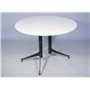 Image 3 : A Contemporary Metal and Masonite Table with Five Metal Chairs.