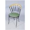 Image 4 : A Contemporary Metal and Masonite Table with Five Metal Chairs.
