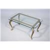 Image 1 : A Contemporary Glass and Gilt Metal Low Table.