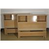 Image 1 : A Vintage Oak Four Piece Bedroom Set with Mirror by Mengl.