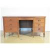 Image 2 : A Mid 20th Century Neoclassical Style Oak Twin Pedestal Desk.