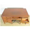 Image 3 : A Mid 20th Century Neoclassical Style Oak Twin Pedestal Desk.