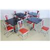 Image 1 : A Set of Ten Alcraft Aluminium Chairs and Four Tables, Aluminium Company of America.