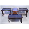 Image 1 : A Group of Four Art Deco Coffee Tables with Blue Tops.