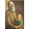 Image 3 : Louis Langmore (Paris) Portrait of a Blind Man and Child, Oil on canvas,