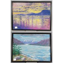 Attributed to Benjamin Frazier Cunningham (American, 1904-1975) Two Early Pastels, Each signed B.F.C