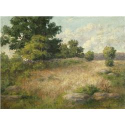 Lydia Mariah Brewster Hubbard (American, 1849-1911) Landscape, Oil on canvas,