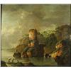 Image 1 : Circle of Richard Wilson (British, 1714-1782) Isle of Wright, Oil on panel.