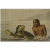 Image 9 : J. H. Clark, Turtle Fishing in the Water, Turtle Catching on Land, Both colored engravings,