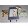 Image 1 : A Group of Two Japanese Woodblock Prints, Together with a Japanese Scroll and a Japanese Wall Hangin