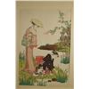 Image 2 : Torii Kiyonaga (Japanese, 19th Century) Women in Iris Pond, Woodblock print,