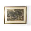Image 2 : Artist Unknown, Tree Lined Road with Figures, Hand colored etching,