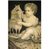 Image 1 : A Victorian Print of a Child and Lamb.