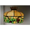 Image 1 : A Slag Glass Hanging Light Fixture.