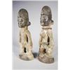 Image 1 : Two Nigerian Yoruba Ibeji Carved Wooden Figures of a Man and Woman.
