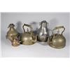 Image 1 : A Collection of Fine Brass and Copper Kettles, Lamp and Vessel.