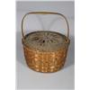 Image 1 : A Shaker Woven Lidded Basket with Handle.