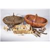 Image 1 : A Group of Three Woven Baskets, Together with Decorative Items,