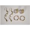 Image 1 : Three Pairs of 9 kt. Yellow Gold Hoop Earrings,