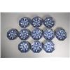 Image 1 : Eleven 19th Century Japanese Blue and White Imari Porcelain Saucers,