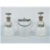 Image 1 : A Collection of Glass and Silver Plated Serving Items.