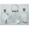 Image 2 : A Collection of Glass and Silver Plated Serving Items.
