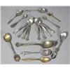 Image 1 : A Set of Eight Demitasse Sterling Silver Gorham Spoons, Together with a Collection of Miscellaneous 