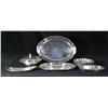 Image 1 : A Collection of Silver Plated Items, Including Trays, Plates, and a Covered Dish.