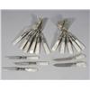 Image 1 : A Set of Eleven Sterling Silver Forks, Together with Five Miscellaneous Knives.