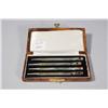 Image 2 : A Boxed Set of Four English Sterling Silver Bridge/ Card Player's Pencils with Symbols of Card Suits