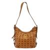 Image 1 : MCM Cognac Monogram Visetos Canvas Leather Hobo Bag