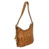 Image 2 : MCM Cognac Monogram Visetos Canvas Leather Hobo Bag