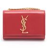 Image 1 : Saint Laurent Red Leather Kate Chain Small Shoulder Bag