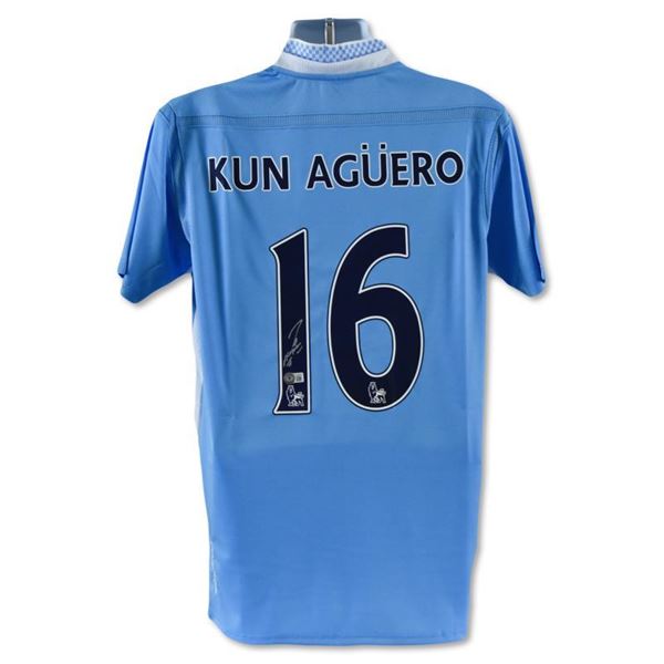 Sergio Aguero Man City Jersey (2012 Home) by Aguero, Sergio