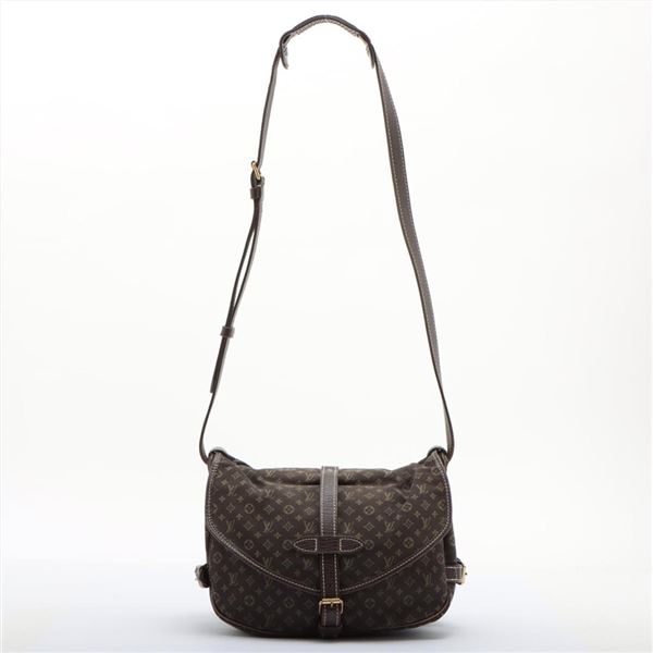 Louis Vuitton Brown Monogram Mini Lin Canvas SaumurCrossbody Bag