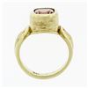 Image 8 : 18k Yellow Gold 2.38 ctw Bezel Set Cushion Morganite Stone Finish Solitaire Ring