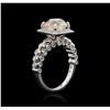 Image 3 : 18KT White Gold 3.57 ctw Diamond Ring