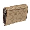 Image 3 : Coach Beige Monogram Canvas Leather Flap Wallet