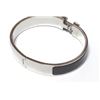 Image 6 : Hermes Black Metal Clic Clac Bangle Bracelet PHW