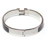 Image 7 : Hermes Black Metal Clic Clac Bangle Bracelet PHW