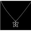 Image 1 : 0.60 ctw Diamond Pendant With Chain - 14KT White Gold