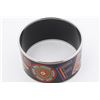 Image 2 : Hermes Black Multicolor Paris Enamel Extra Wide Bangle M Bracelet