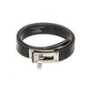 Image 1 : Hermes Black Leather Kelly Double Tour Bracelet