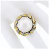 Image 3 : Vintage Handmade 18k Two Tone Gold Mabe Pearl & 0.25 ctw Diamond Ring