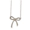 Image 5 : Tiffany & Co. Silver Bow Pendant Necklace