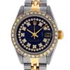 Image 1 : Rolex Ladies Two Tone Blue Diamond Quickset Oyster Perpetual Datejust Wristwatch