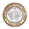Image 1 : .999 Silver Four Queens Casino Hotel Las Vegas $10 Limited Edition Gaming Token