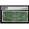 Image 2 : 1861 $5 Demand Note Boston Fr.3 PMG Choice Fine 15