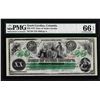 Image 1 : 1872 $20 State of South Carolina Obsolete Note PMG Gem Uncirculated 66EPQ